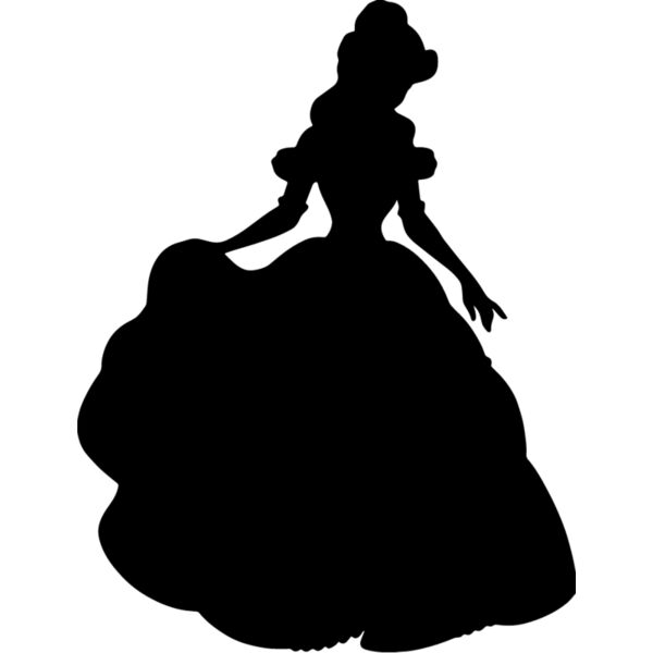 Belle silhouette disney princess Thumbnail