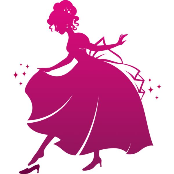 cinderella and shoe_pink silhouette Thumbnail