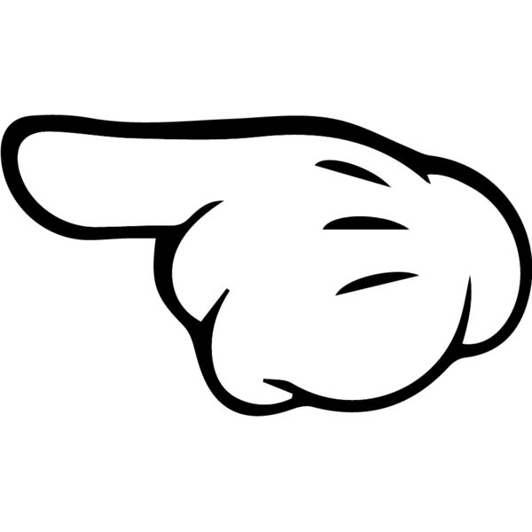 mickey mouse hand direction left Thumbnail